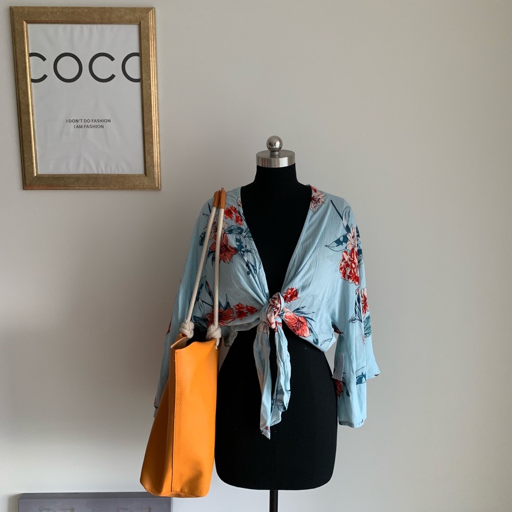 Floral Crop Top/Wrap Top